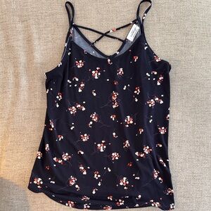 Kaileigh Women's Camisole - Navy with Floral Print